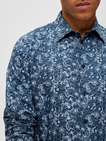 SELECTED HOMME Slim fit Overhemd 'SLHEthan' in Blauw