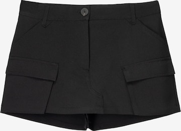 BershkaSuknja - crna boja: prednji dio