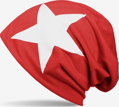 styleBREAKER Mütze 'Beanie mit Stern Print' in rot, Produktansicht