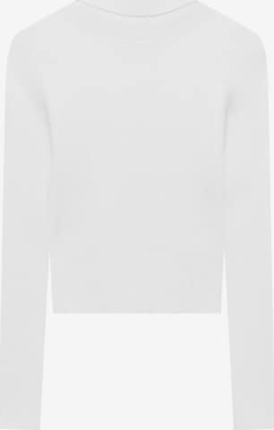 Pull-over Pull&Bear en blanc : devant