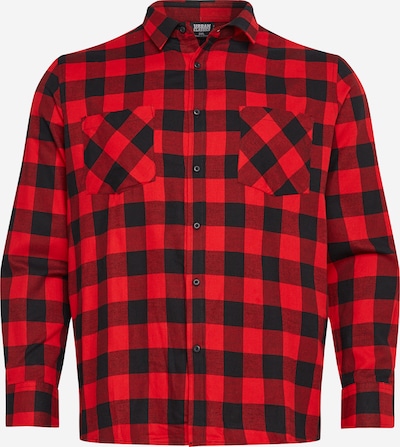 Urban Classics Big & Tall Overhemd in de kleur Rood / Zwart, Productweergave