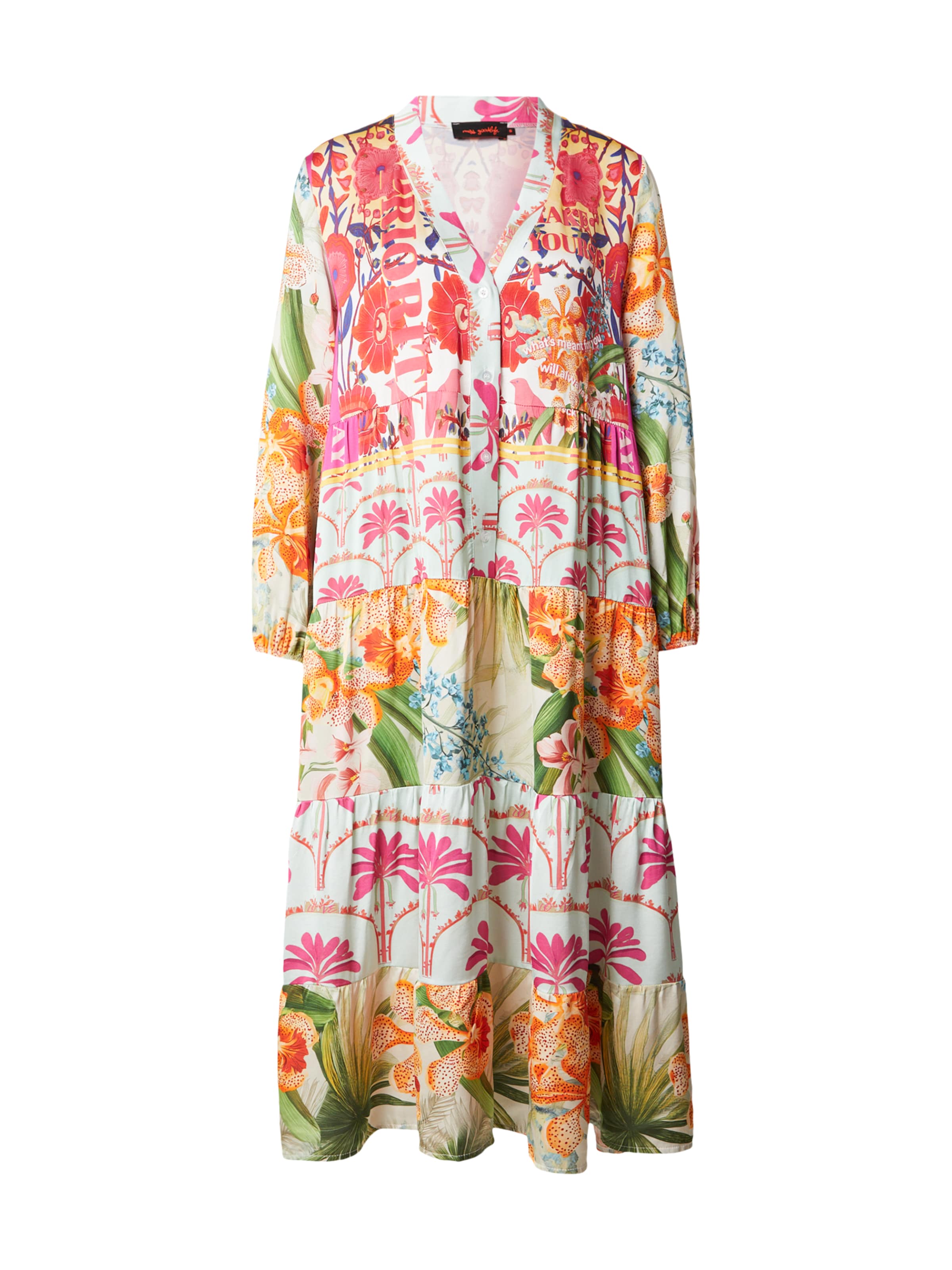 miss goodlife Φόρεμα 'Mosaic Flowers' σε μπλε: μπροστά