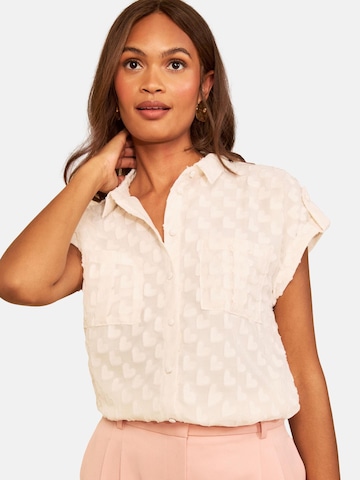 love & roses - Blusa en beige: frente