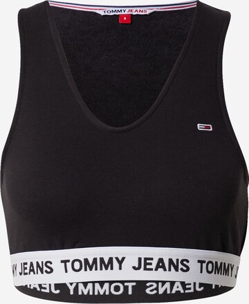 Tommy Jeans Топ 'Super' в черно: отпред