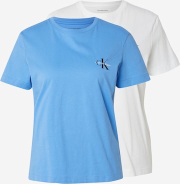 Calvin Klein Jeans Тениска в синьо: отпред