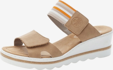 Rieker Mules in Beige: front