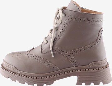 D.MoRo Shoes Lace-Up Ankle Boots in Grey: front