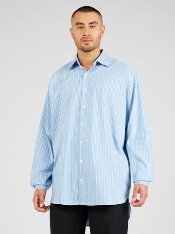 TOPMAN Comfort fit Button Up Shirt in Blue: front