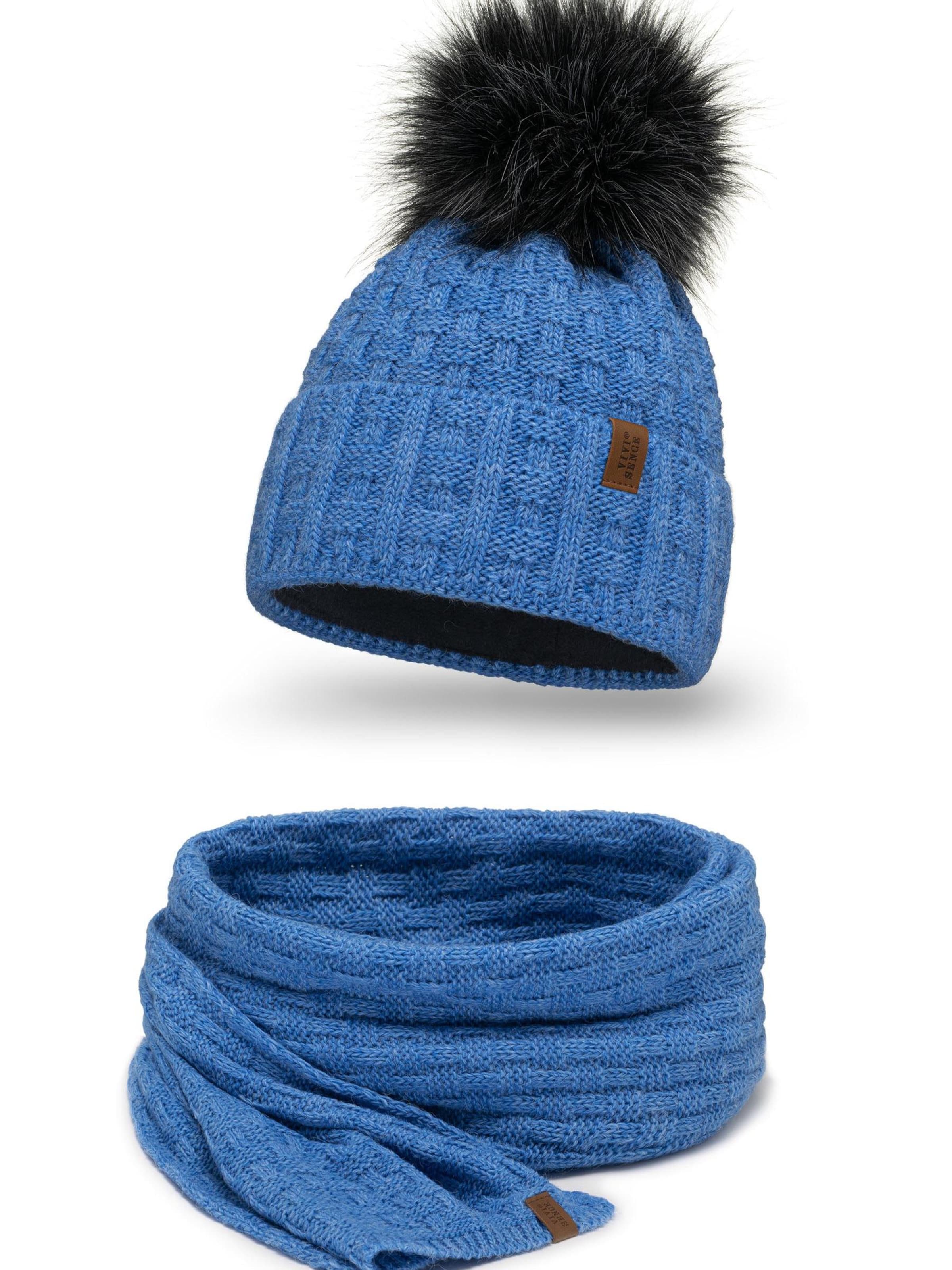 Vivisence Mütze '7015 Set'‌‌‌‌‌‌‌ in Blau: Vorderseite