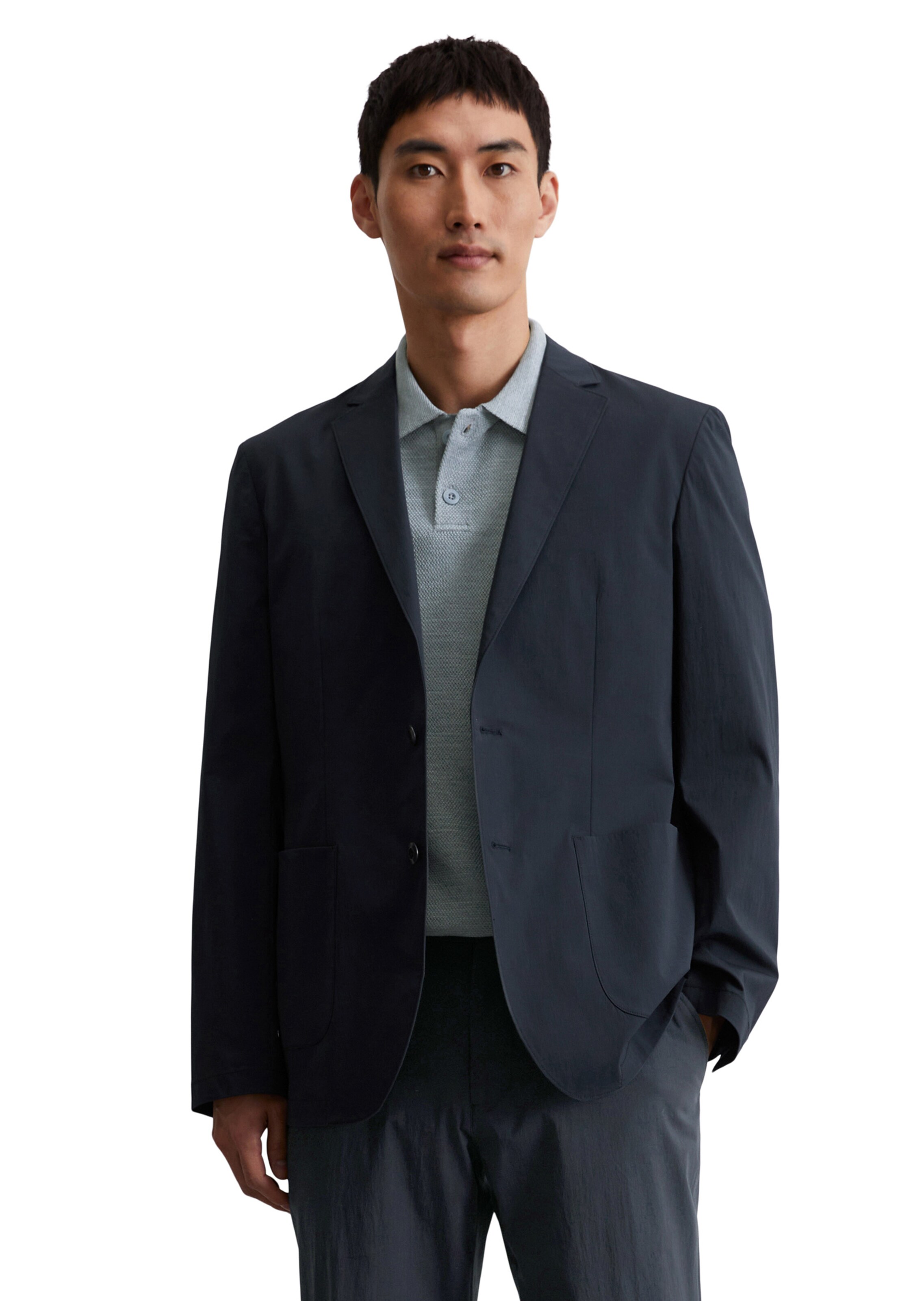 Marc O'Polo Slim fit Colbert in Blauw: voorkant