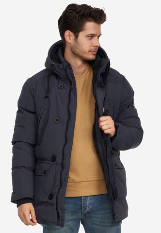 BRAVE SOUL Winter Jacket 'Bilturn' in Blue: front