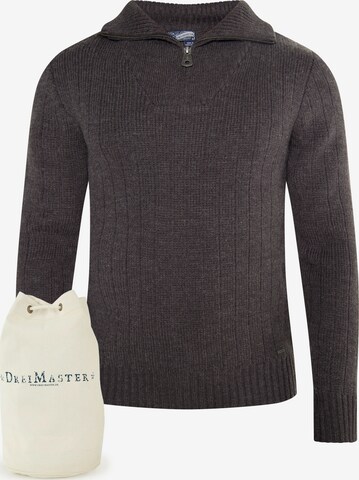 DreiMaster Vintage Sweater in Grey: front