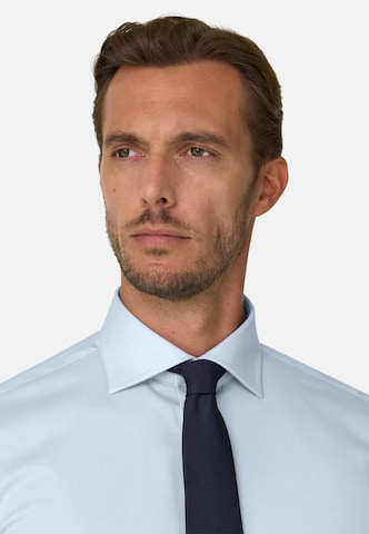 Fit confort Chemise Boggi Milano en bleu : devant