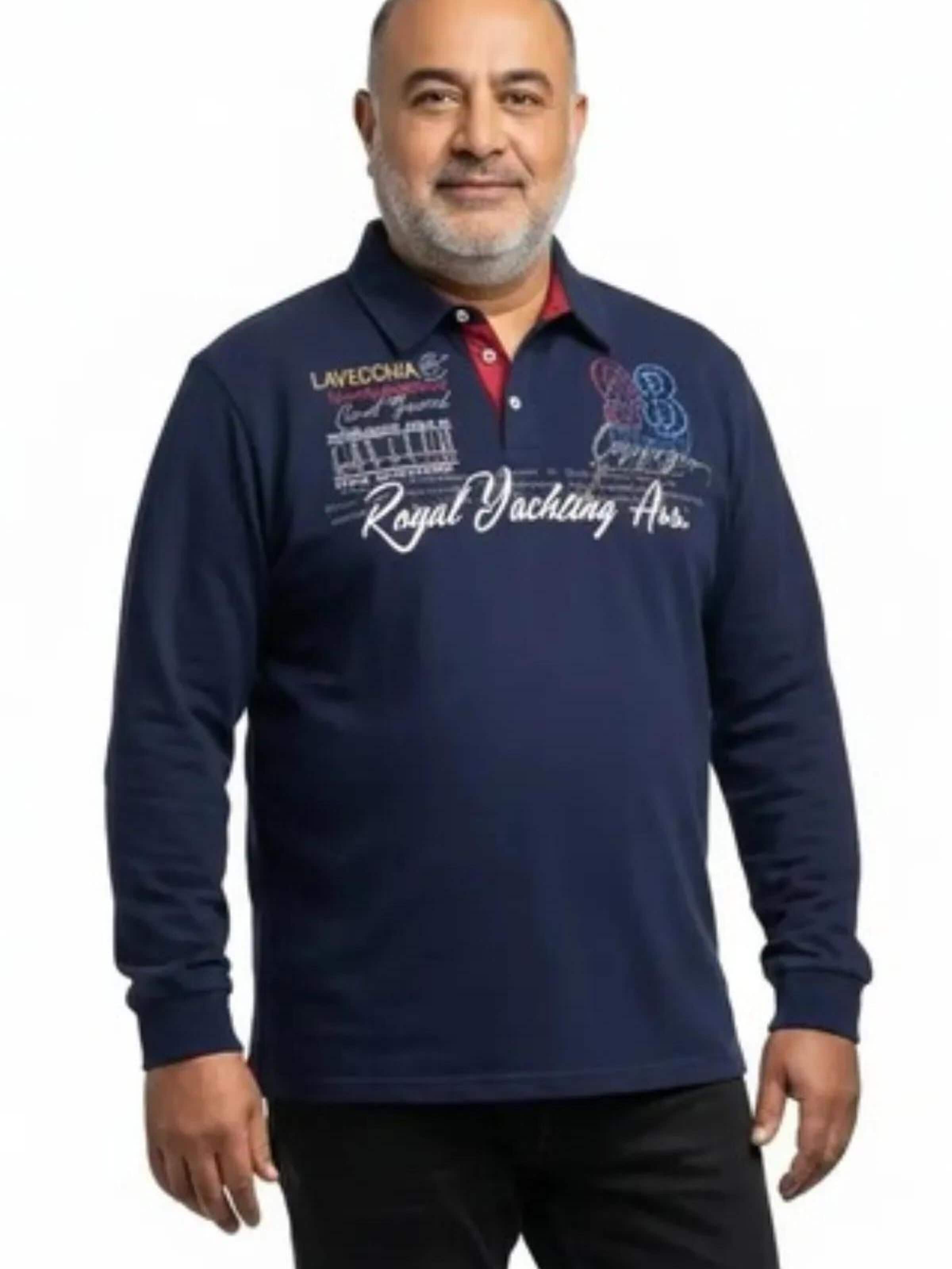 Lavecchia Sweatshirt 'LV-2024 Übergrößen' i blå: forside