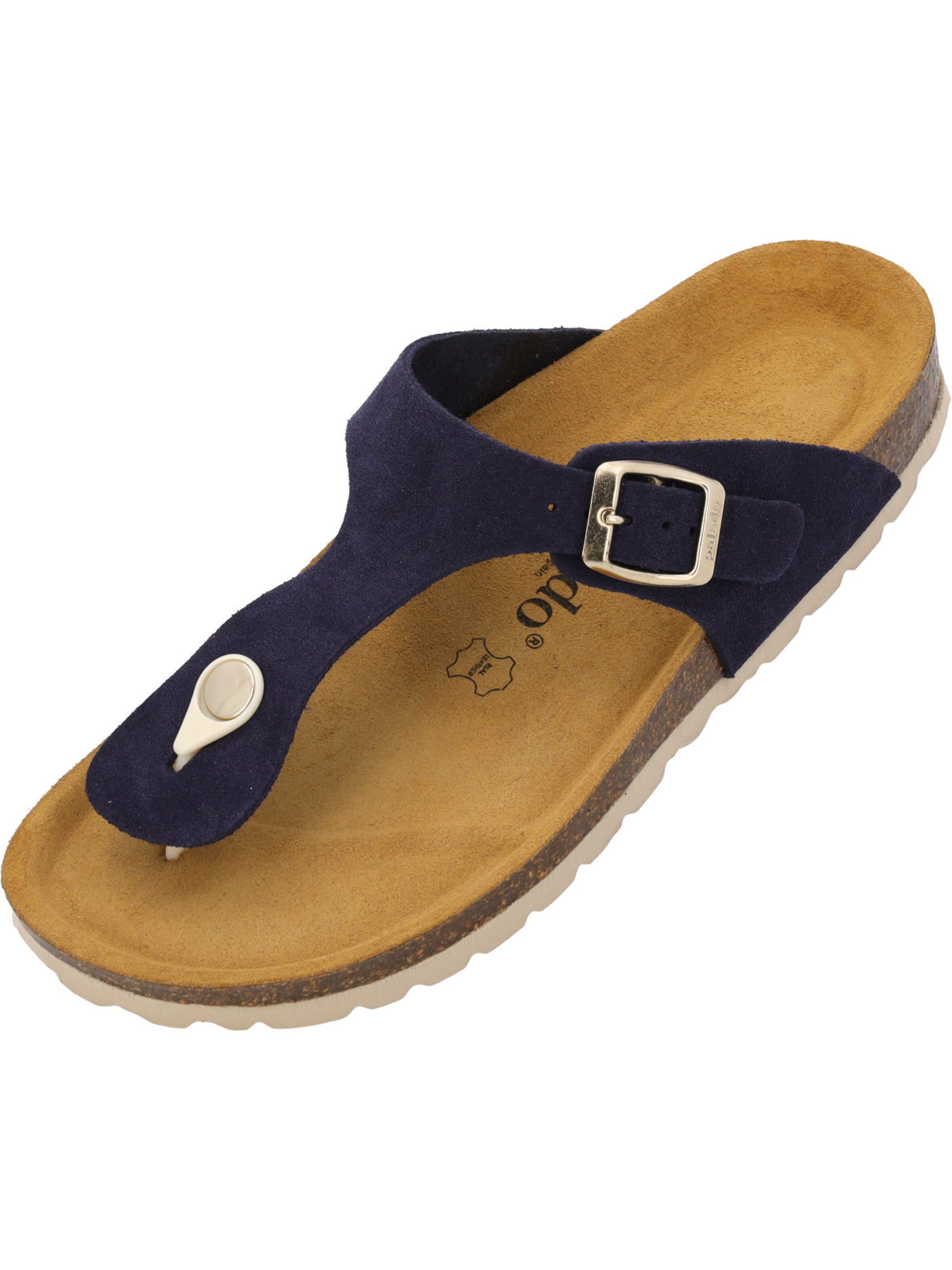 Palado Zehentrenner 'Palado Kos Suede Premium Leather'‌ in Blau: Vorderseite