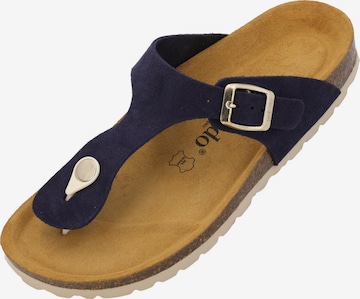 Palado Zehentrenner 'Palado Kos Suede Premium Leather' in Blau: Vorderseite