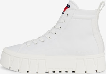 Tommy Jeans High-Top Sneakers in Beige: front
