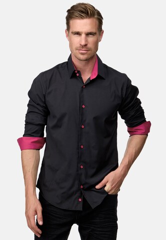 Rusty Neal Slim Fit Hemd in Pink: Vorderseite