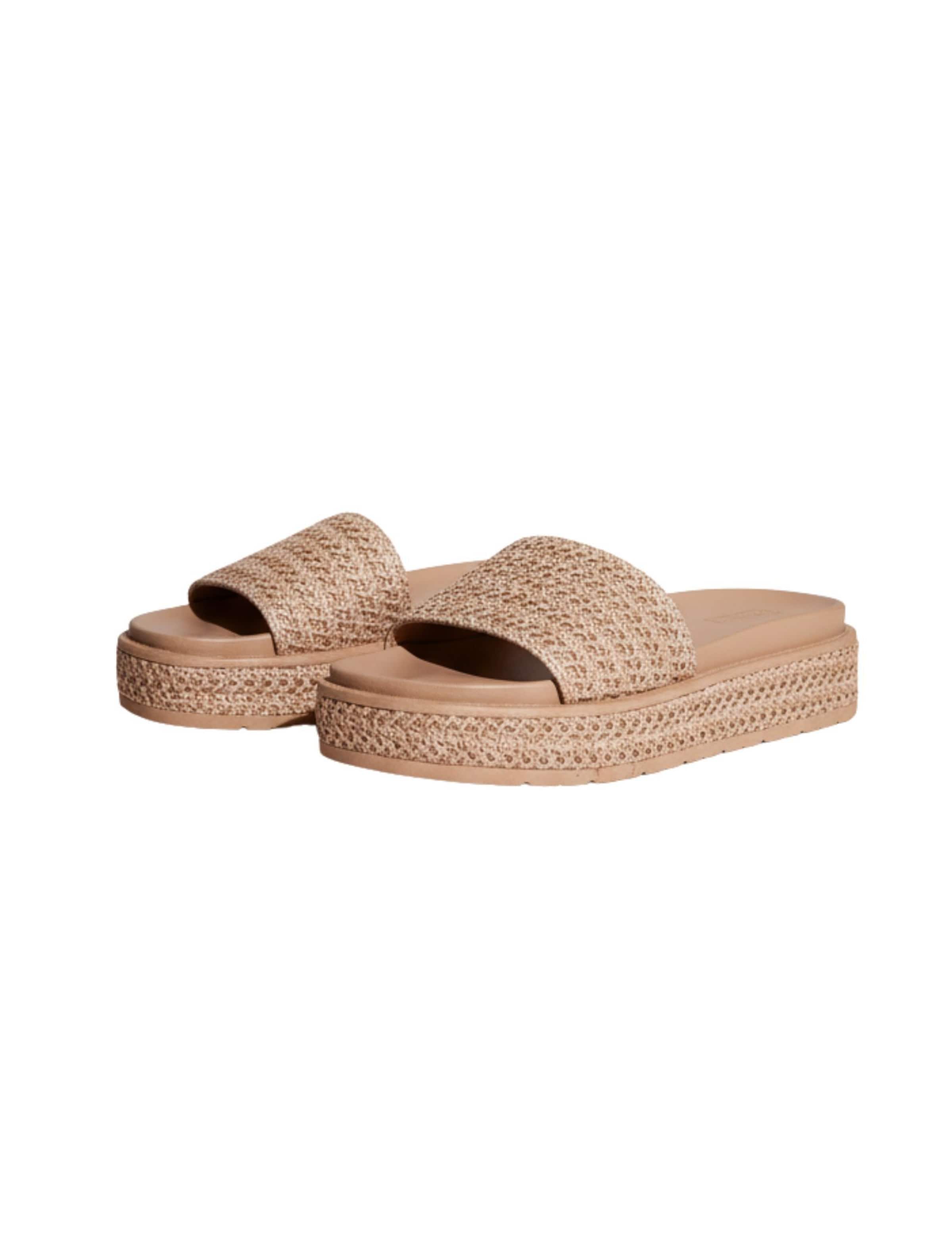 Mule 'Raffia' South Beach en beige