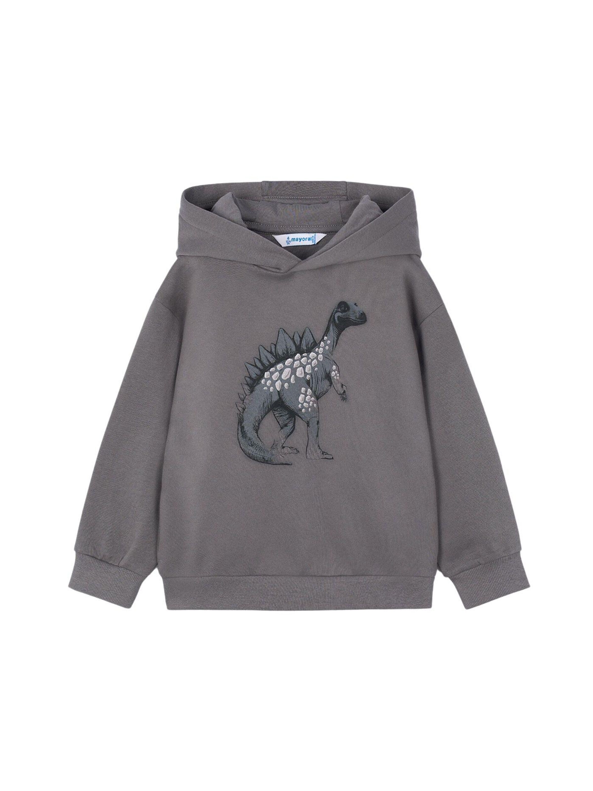 Mayoral Sweatshirt 'Kapuzensweatshirt cooler Reliefprint' in Grey: front