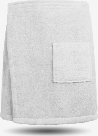 normani Short Bathrobe ' Mersin ' in White: front