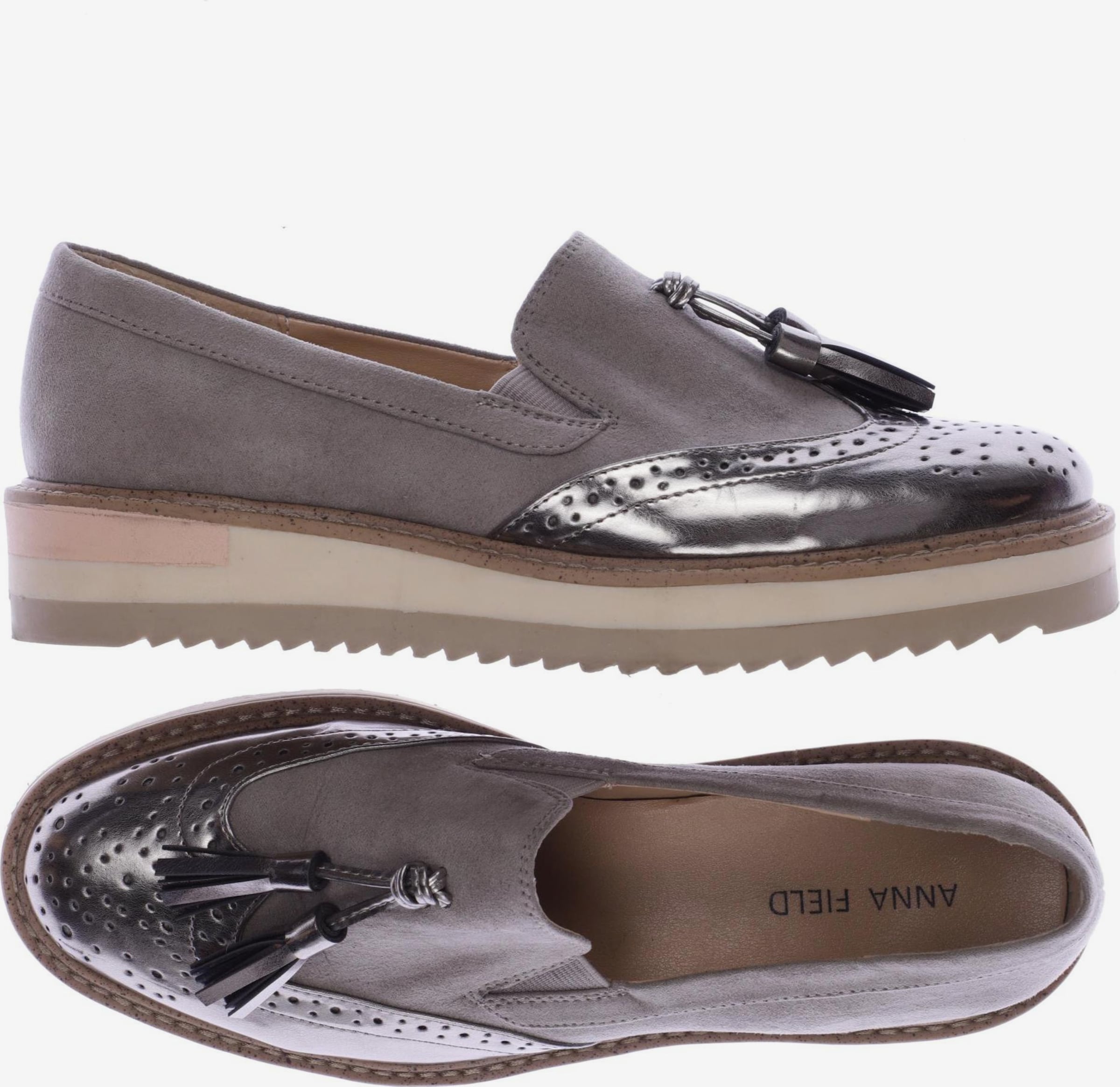mens camouflage mental Anna Field Flats & Loafers in 36 in Grey | ABOUT YOU