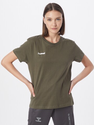 Hummel Functioneel shirt in Groen: voorkant