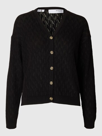 Cardigan SELECTED en noir : devant