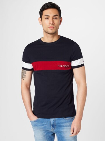 T-Shirt TOMMY HILFIGER en bleu : devant