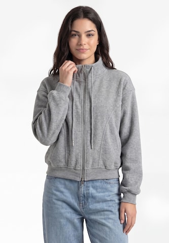Veste en polaire MYMO en gris : devant