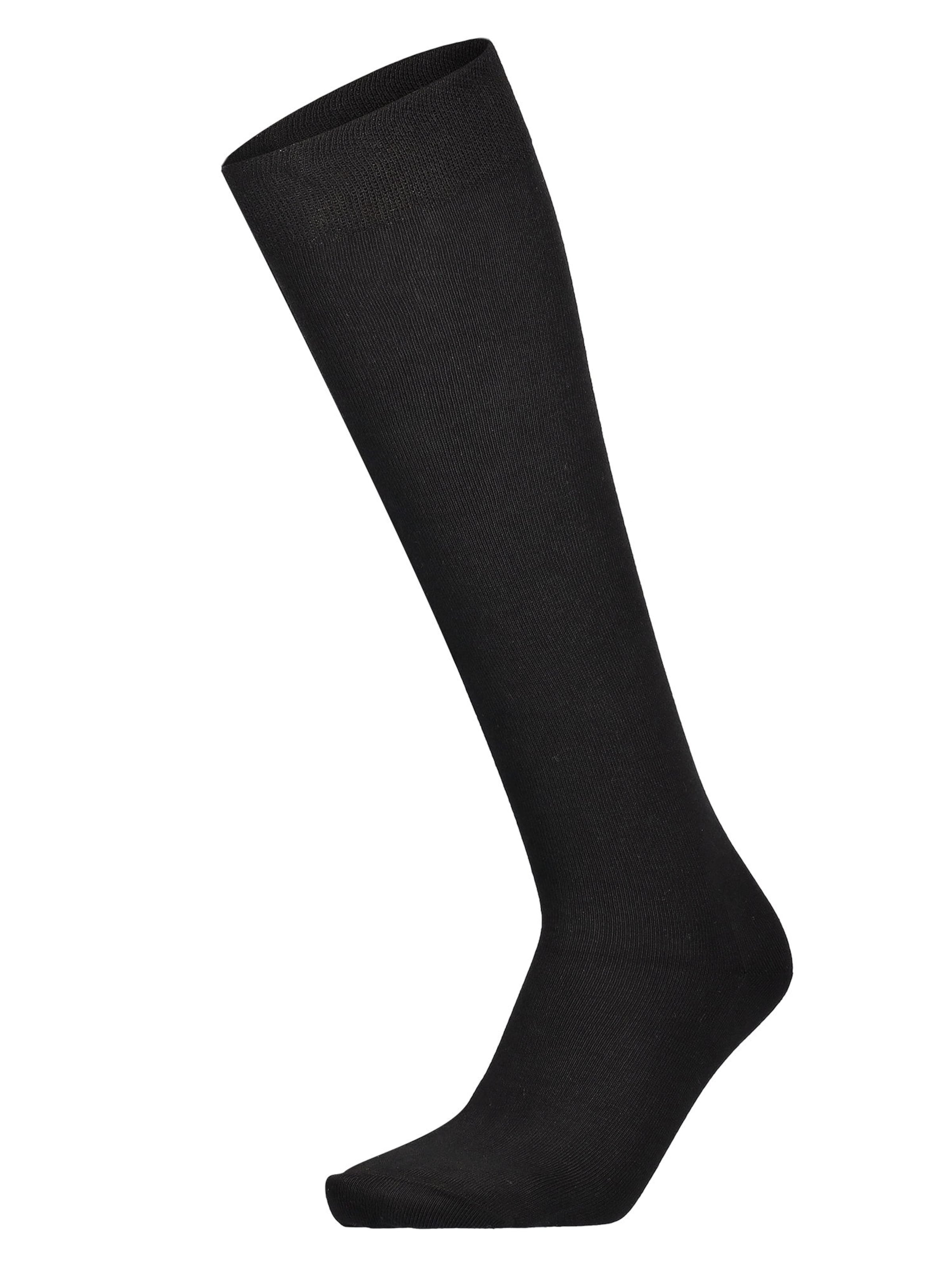 Chaussettes montantes Hudson en noir : devant