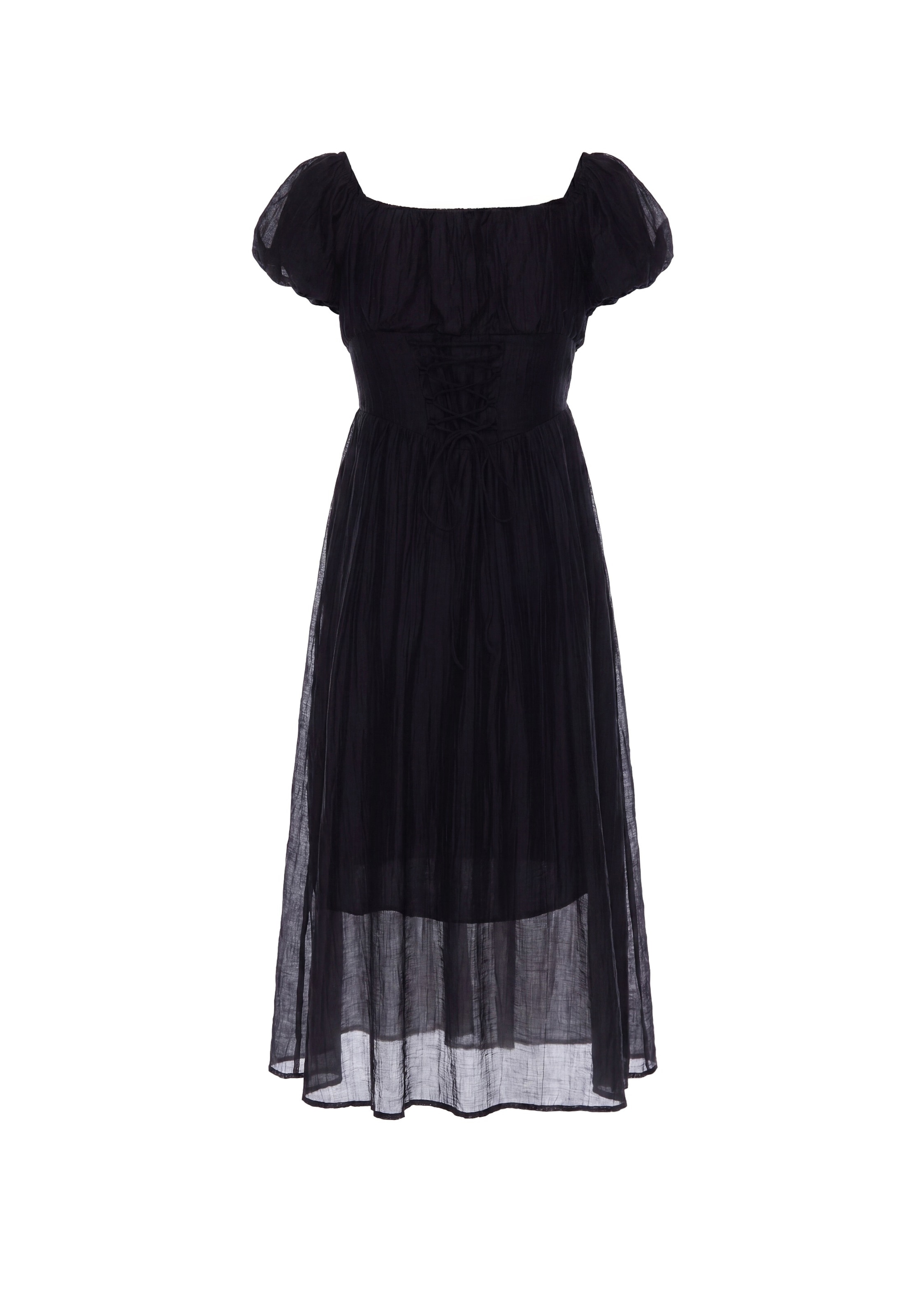 IZIA Summer Dress 'Boho' in Black: front