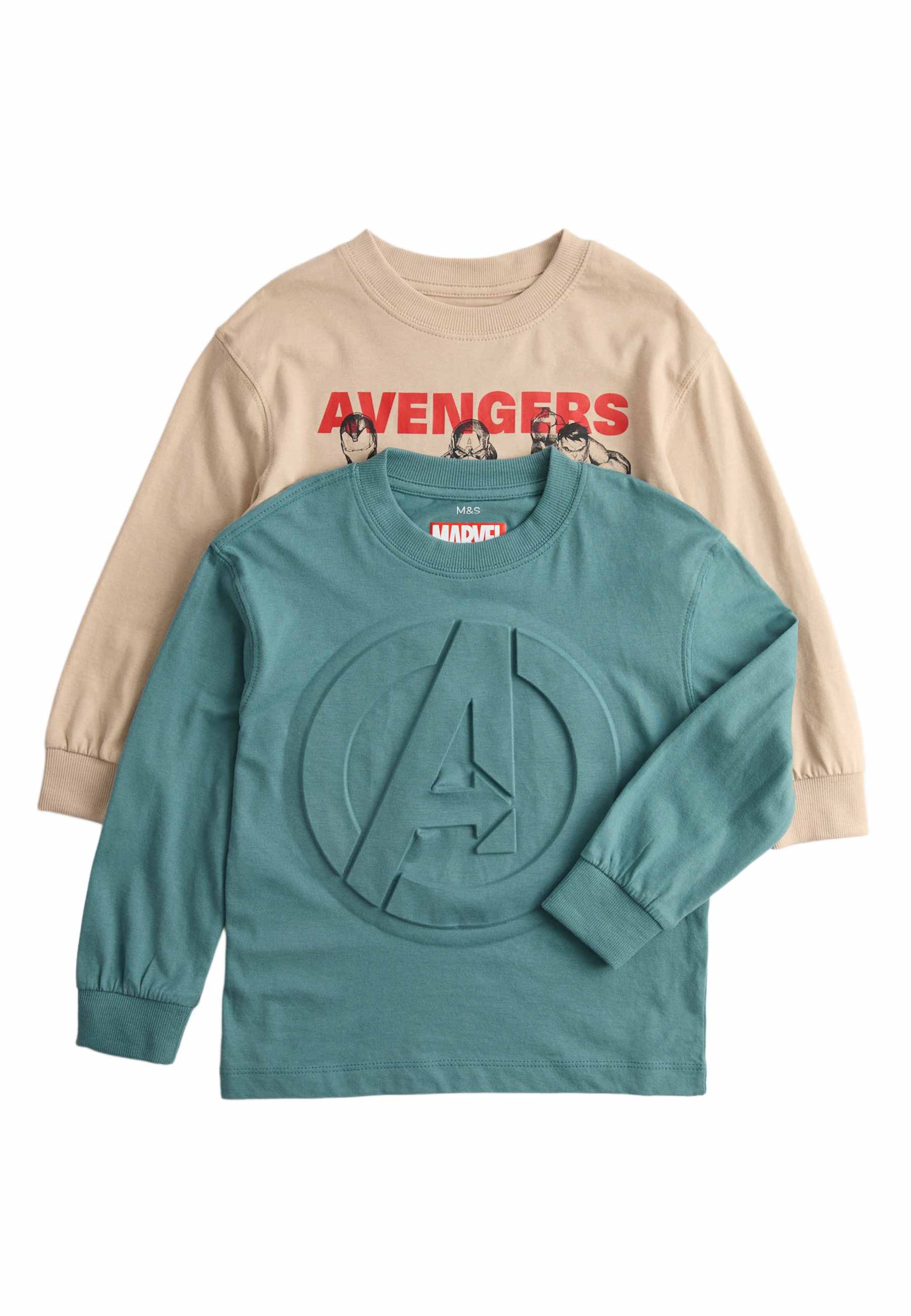 Marks & Spencer Shirt 'Marvel™' in 100-104 in Beige / Petrol / Red, Item view