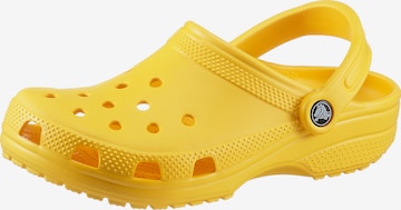 Calzatura aperta di Crocs in giallo: frontale