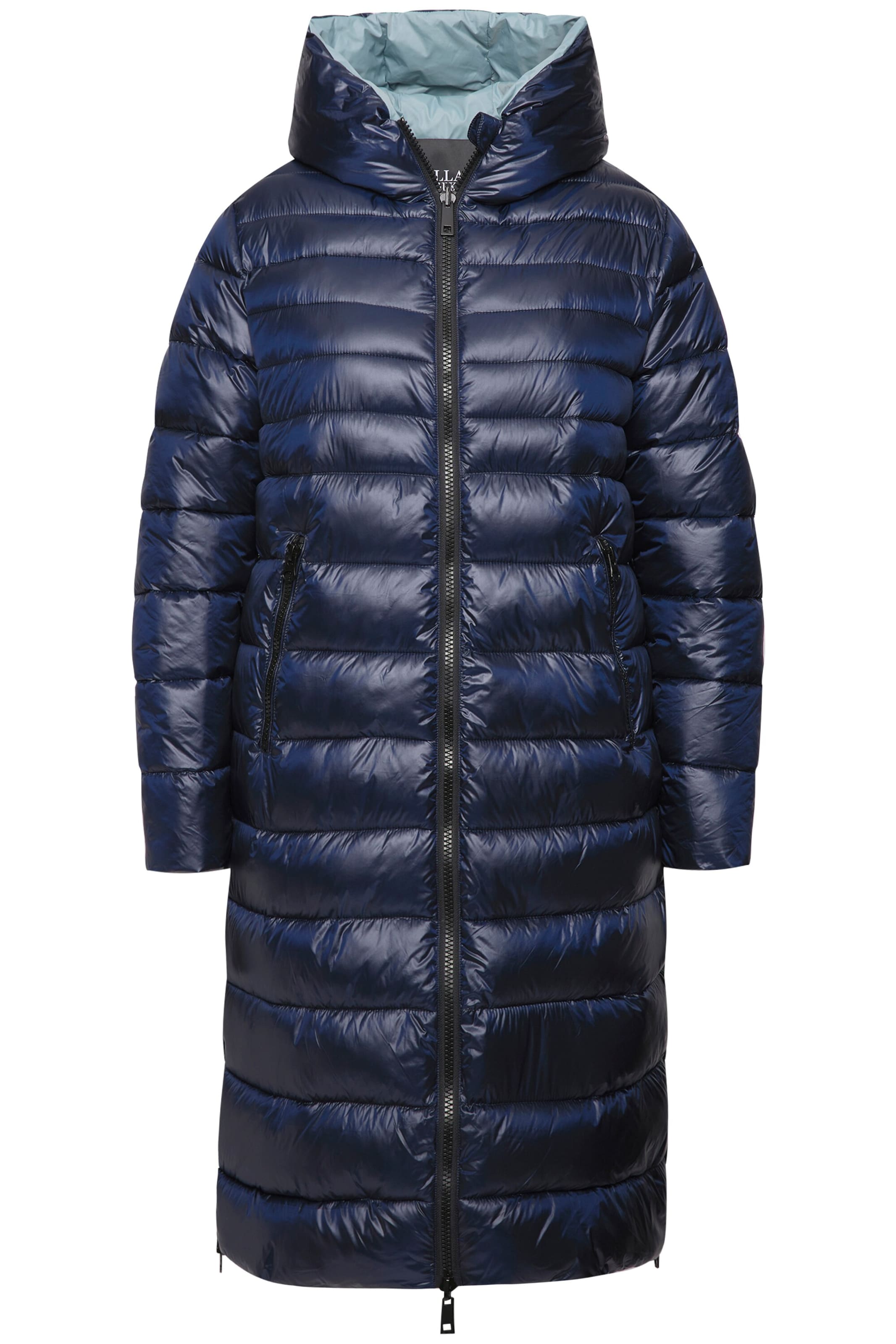 Ulla Popken Wintermantel in Blauw: voorkant