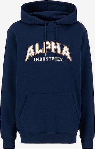ALPHA INDUSTRIES Sweatshirt in Blue: front