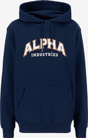 ALPHA INDUSTRIES - Sweatshirt em azul: frente