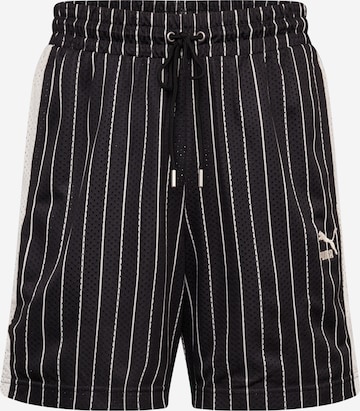 Regular Pantalon PUMA en noir : devant