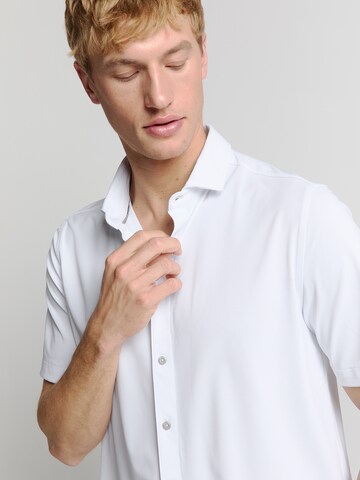 No Excess Regular Fit Hemd in Weiß