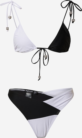 Nasty Gal Trójkąt Bikini w kolorze czarny: przód