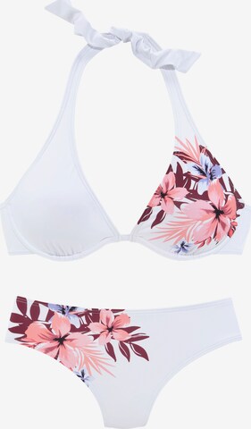 LASCANA Trikotni nedrčki Bikini | bela barva: sprednja stran