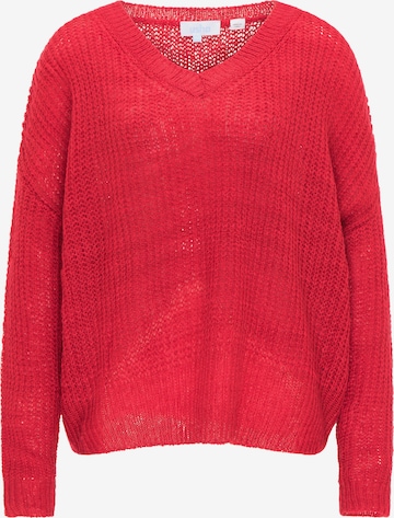 Pull-over usha BLUE LABEL en rouge : devant