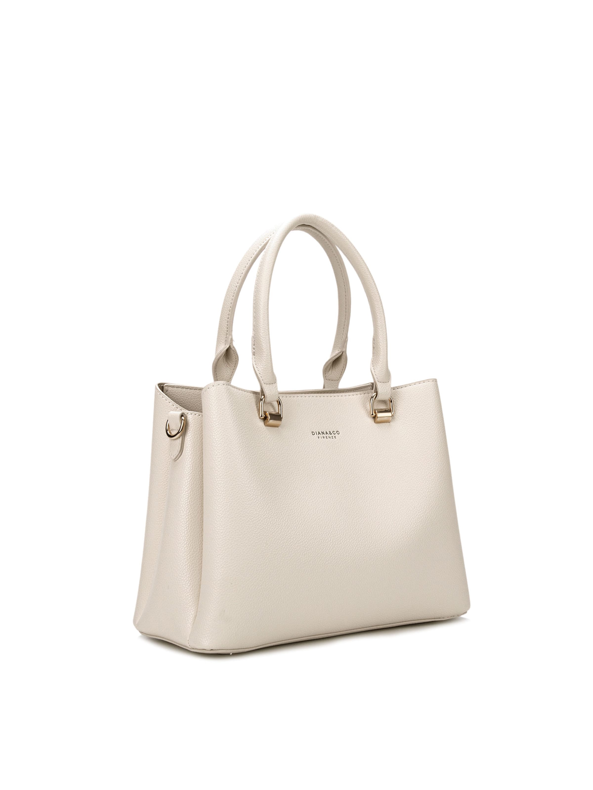 Borsa a mano 'Borsa a Mano Vegan Leather Diana & Co Firenze - Zip e Tracolla Rimovibile' di Diana&Co. in beige