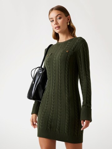 GUESS Knitted dress in Green: front