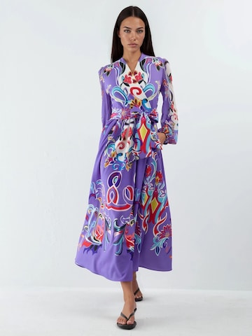 MSN Collection Maxi Kleid in Lila: Vorderseite