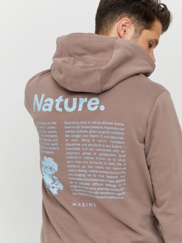 mazine Kapuzenpullover ' Stundon Hoodie ' in Braun