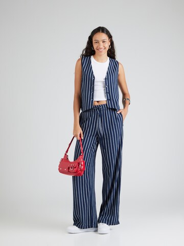 PIECES Wide leg Pants 'PCPIA' in Blue