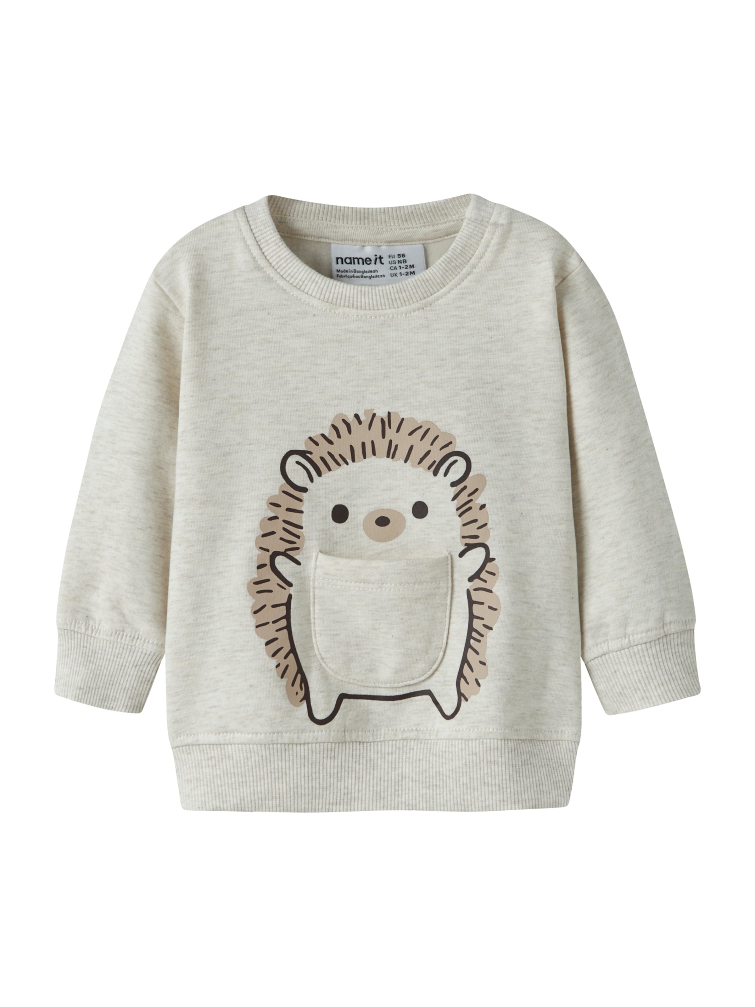 NAME IT Sweatshirt 'NBNOBBAS' in Grey: front
