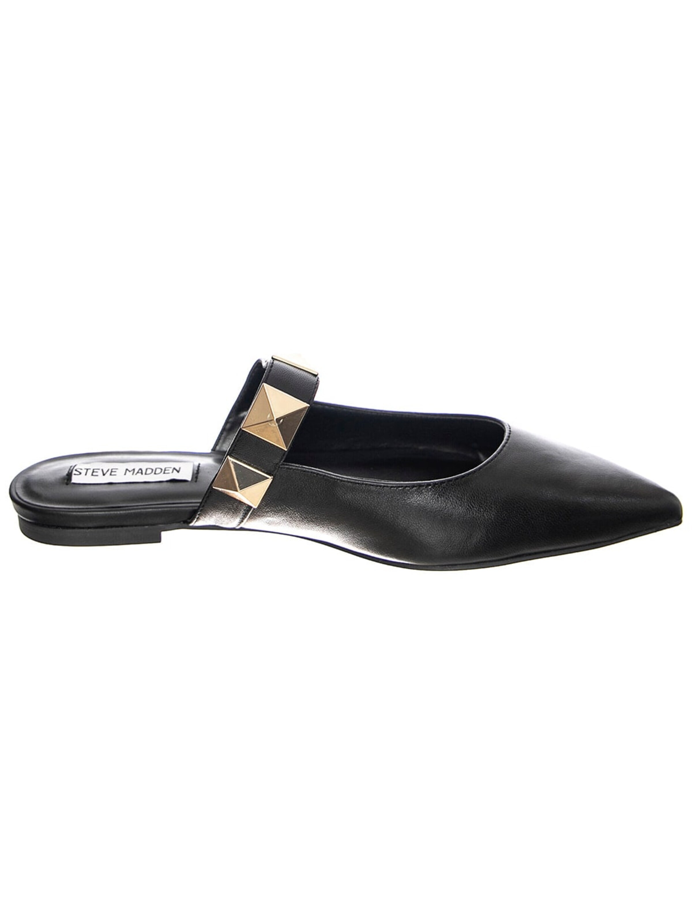 STEVE MADDEN Klapki 'FRAMEWORK BLACK LEATHER' w kolorze czarny