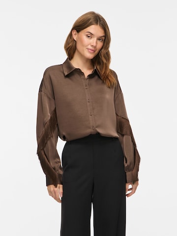 Camicia da donna di VILA in marrone: frontale